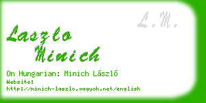 laszlo minich business card